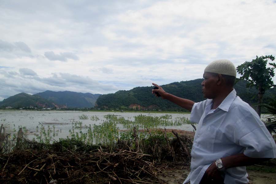 [FOTO]: Banjir Rendam Puluhan Hektare Sawah di Aceh Besar